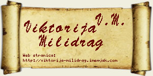 Viktorija Milidrag vizit kartica